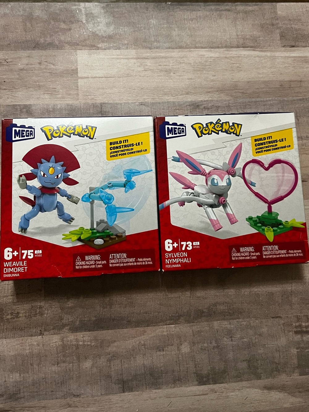 Mega Construx Pokémon Weavile & Sylveon Building Sets NEW SEALED
